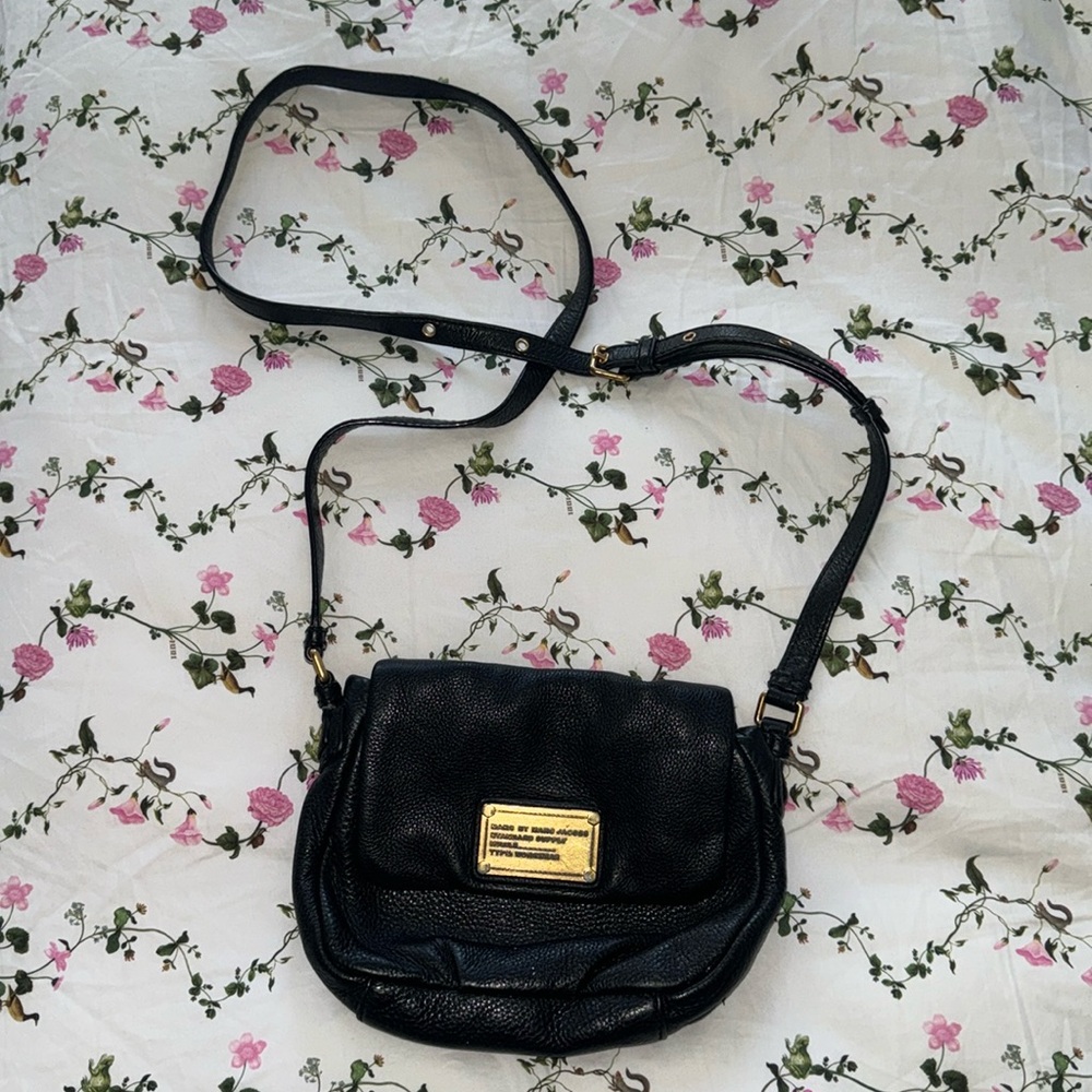 Marc Jacobs Black Leather Crossbody Bag